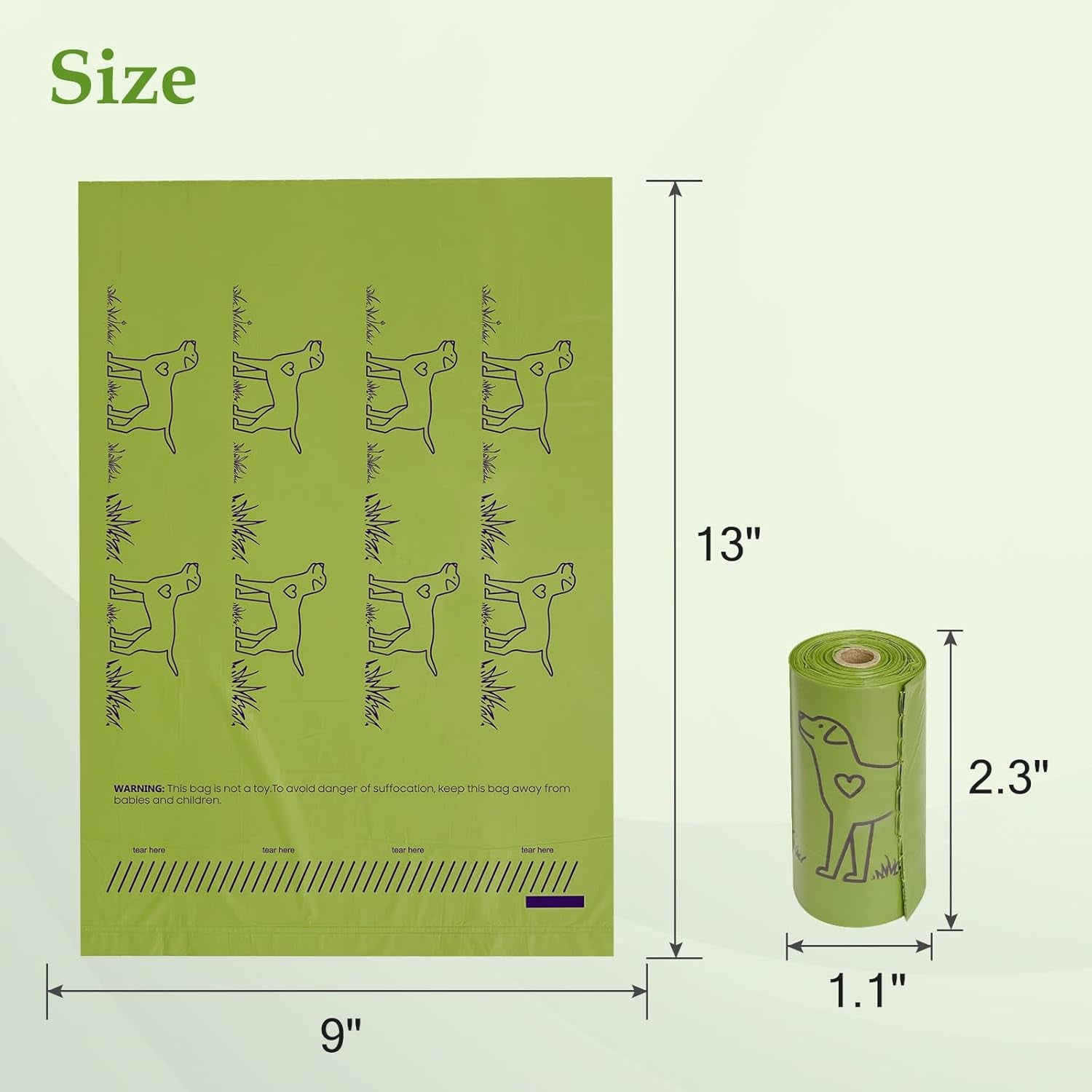 240 Count 13” X 9” Dog Poop Bags Rolls, Leakproof Strong & Sturdy Poop Bags for Dogs, Dog Bags for Poop, Doggie Cat Poop Bags Cats Litter, Waste Bags Poppy Trash Bags for Doggy Pets, Lavender Scented
