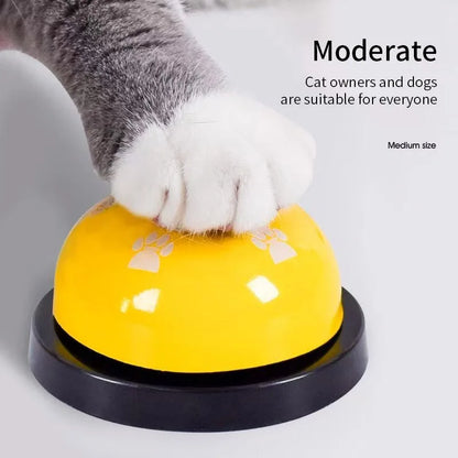 Pet Toys Bell for Dogs Cat Training Interactive Toy Called Dinner Small Bells Footprint Ring Trainer Feeding Reminder for Teddy