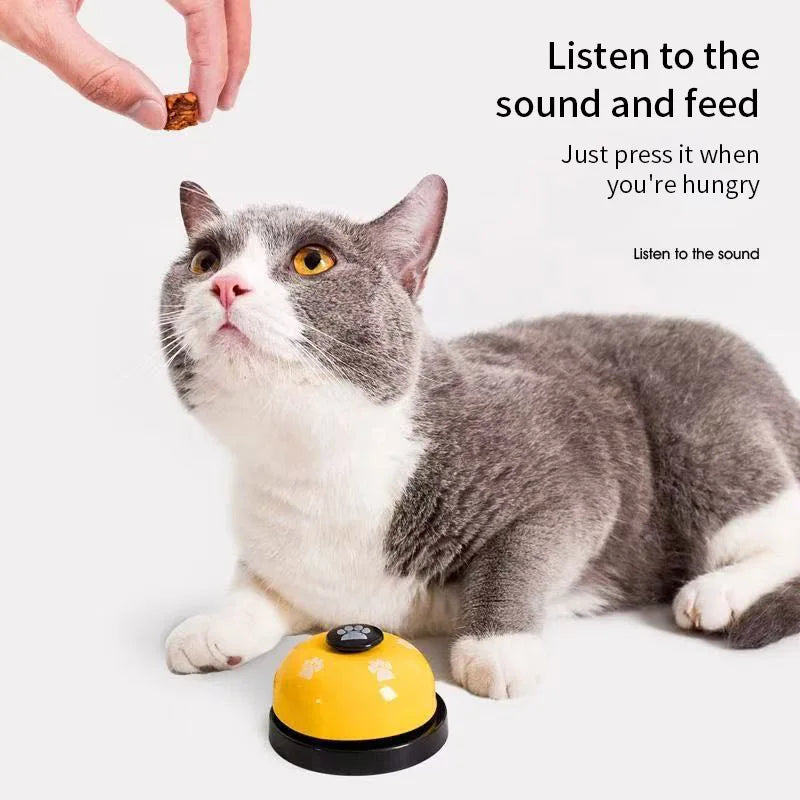 Pet Toys Bell for Dogs Cat Training Interactive Toy Called Dinner Small Bells Footprint Ring Trainer Feeding Reminder for Teddy