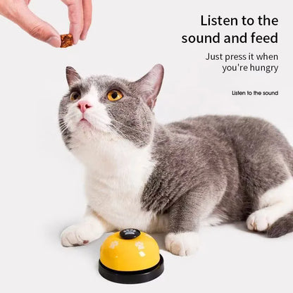 Pet Toys Bell for Dogs Cat Training Interactive Toy Called Dinner Small Bells Footprint Ring Trainer Feeding Reminder for Teddy