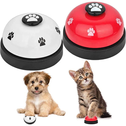 Pet Toys Bell for Dogs Cat Training Interactive Toy Called Dinner Small Bells Footprint Ring Trainer Feeding Reminder for Teddy