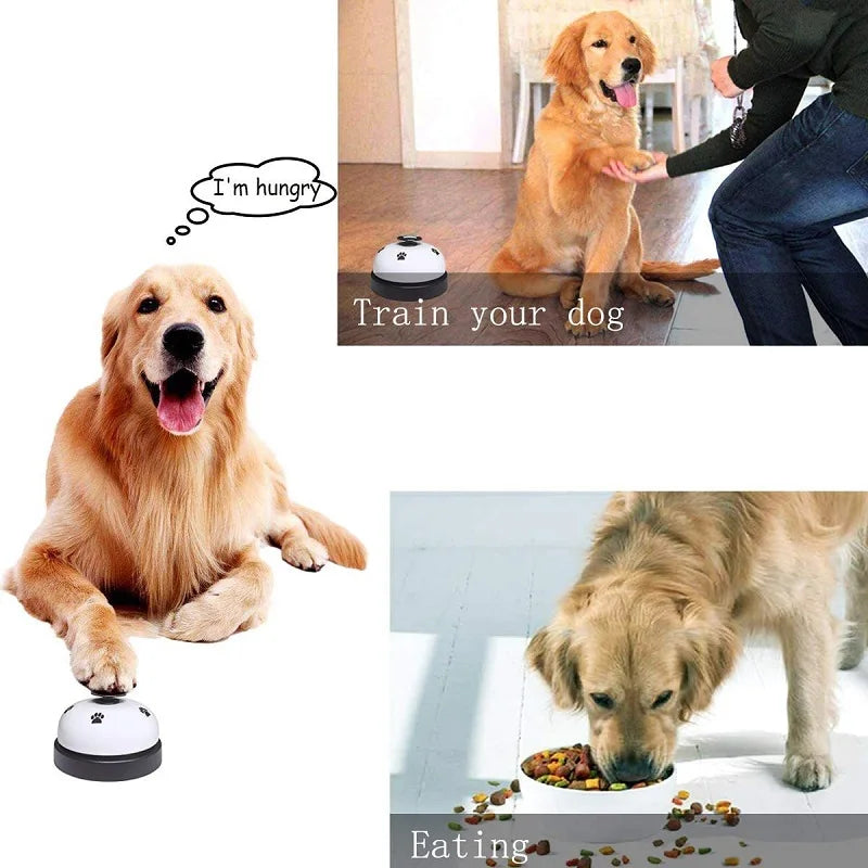 Pet Toys Bell for Dogs Cat Training Interactive Toy Called Dinner Small Bells Footprint Ring Trainer Feeding Reminder for Teddy