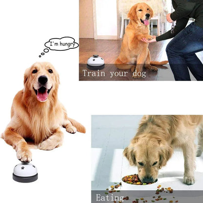 Pet Toys Bell for Dogs Cat Training Interactive Toy Called Dinner Small Bells Footprint Ring Trainer Feeding Reminder for Teddy